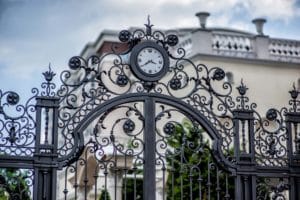 iron forged large gate